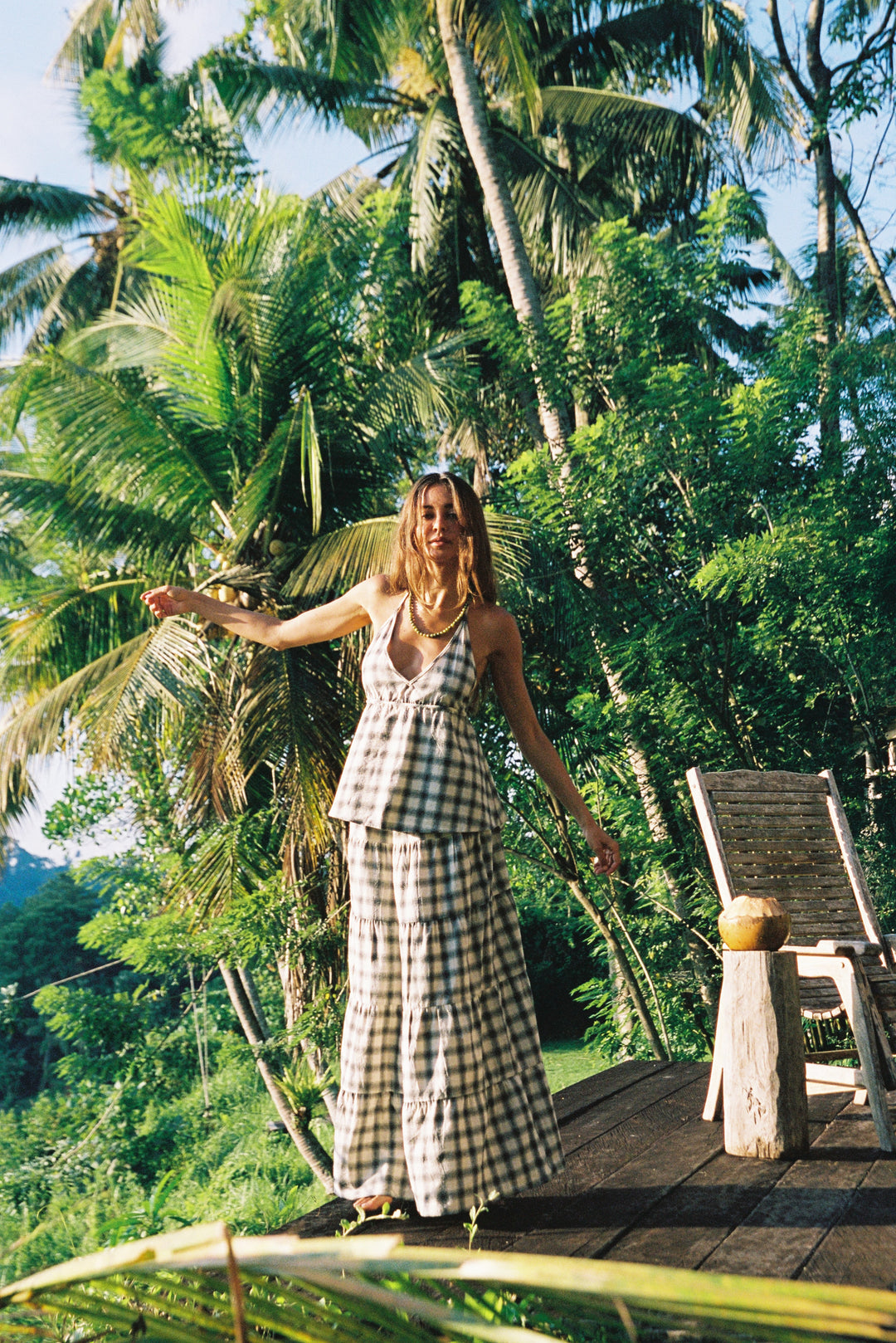 Sonder Check Tier Skirt