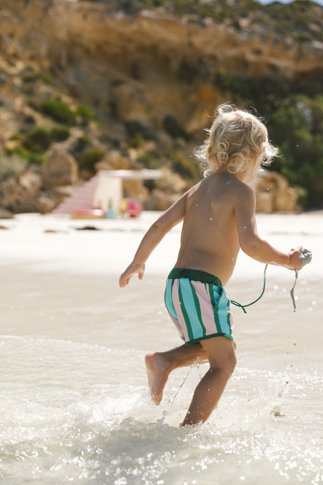 Stripe Swim Short Green