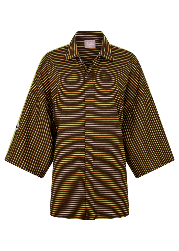 Striper Bungalow Shirt - Black Multi PRE-SALE