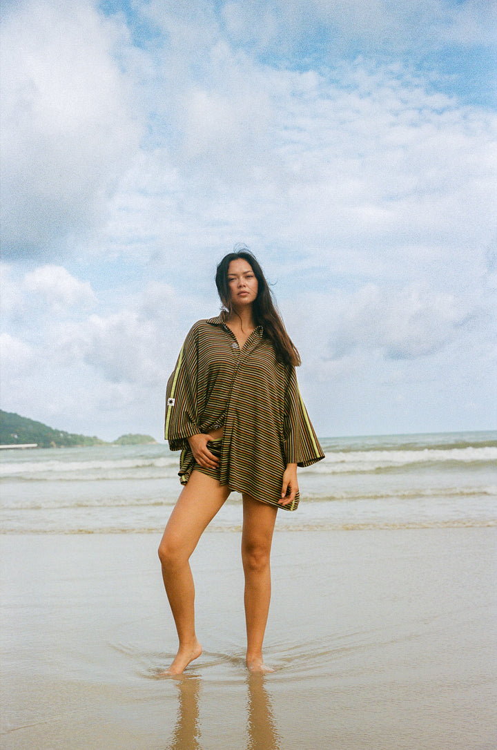 Striper Bungalow Shirt - Black Multi PRE-SALE