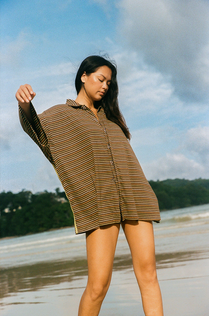 Striper Bungalow Shirt - Black Multi PRE-SALE