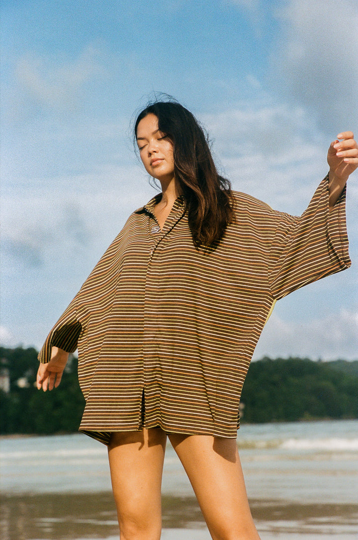 Striper Bungalow Shirt - Black Multi PRE-SALE