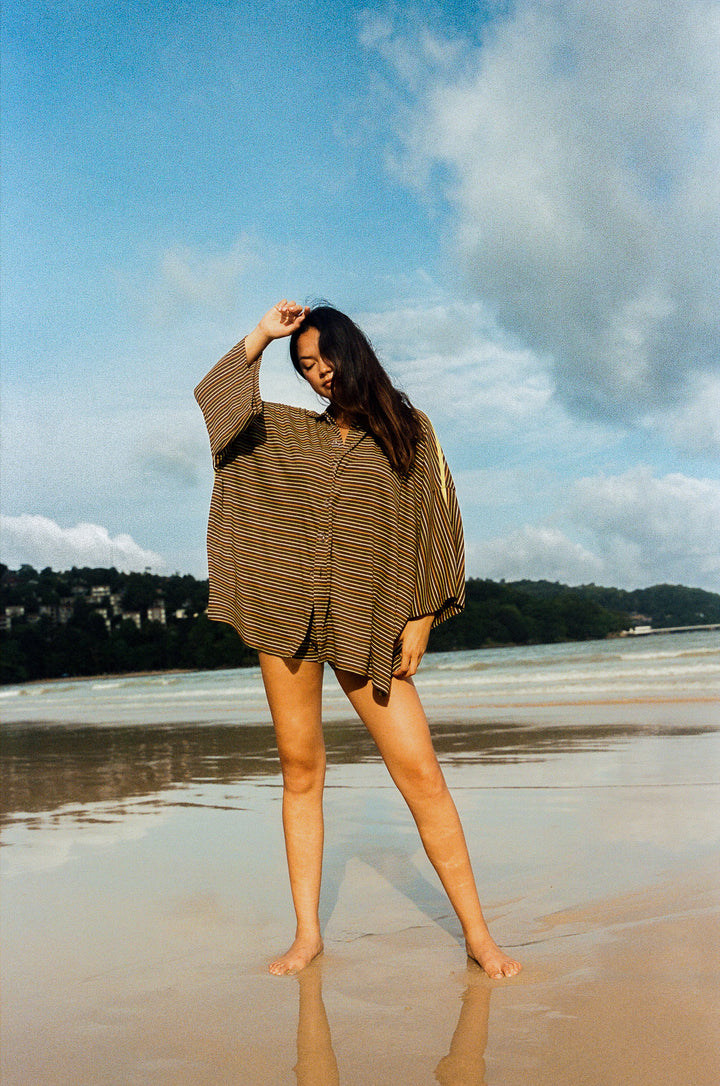 Striper Bungalow Shirt - Black Multi PRE-SALE