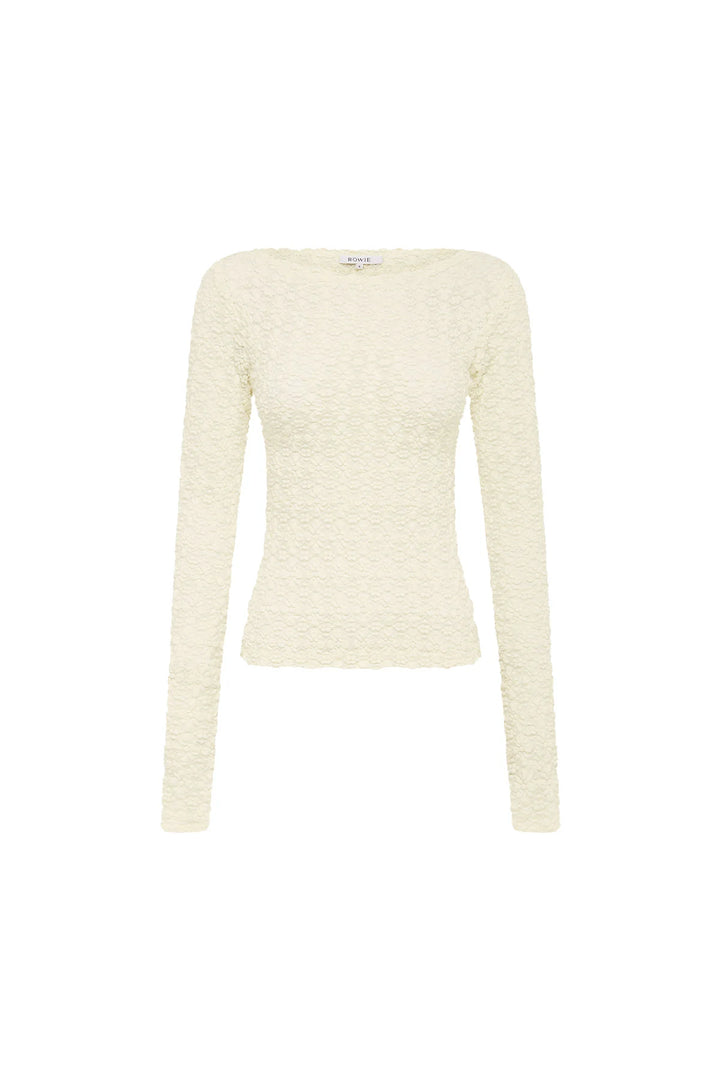 Samantha Clover Lace Top - Creme