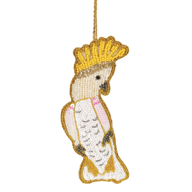 Crested Cockatoo Hanging Tree  Decoration