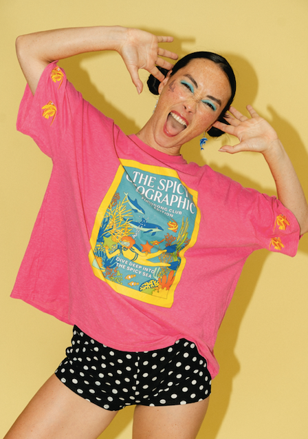 Women's Geo Spicy Tee - Pink