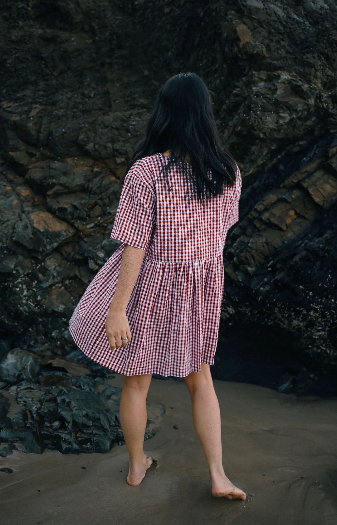 Darcey Mini Dress - Red Gingham