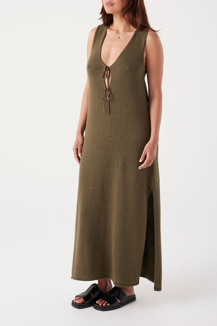 Poppy Maxi Dress - Olive