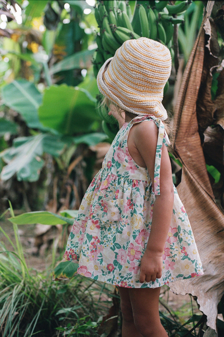 Luna Pinafore - Garden Floral PRE-SALE