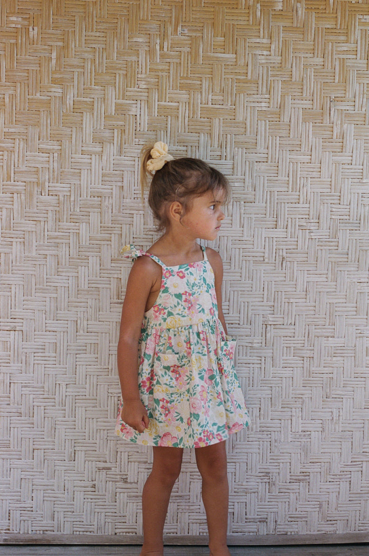 Luna Pinafore - Garden Floral PRE-SALE