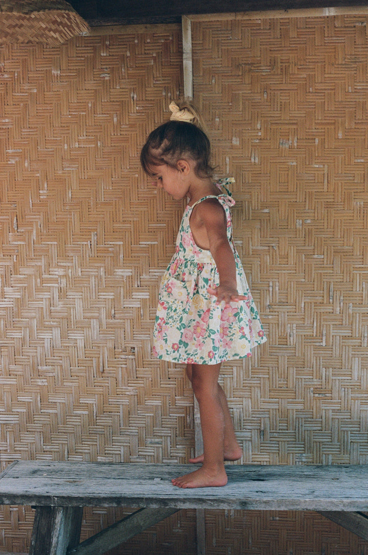 Luna Pinafore - Garden Floral PRE-SALE