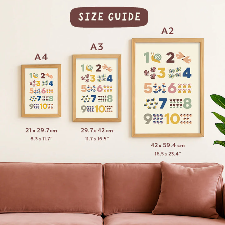 Fruit + Veg A-Z Alphabet Print A3