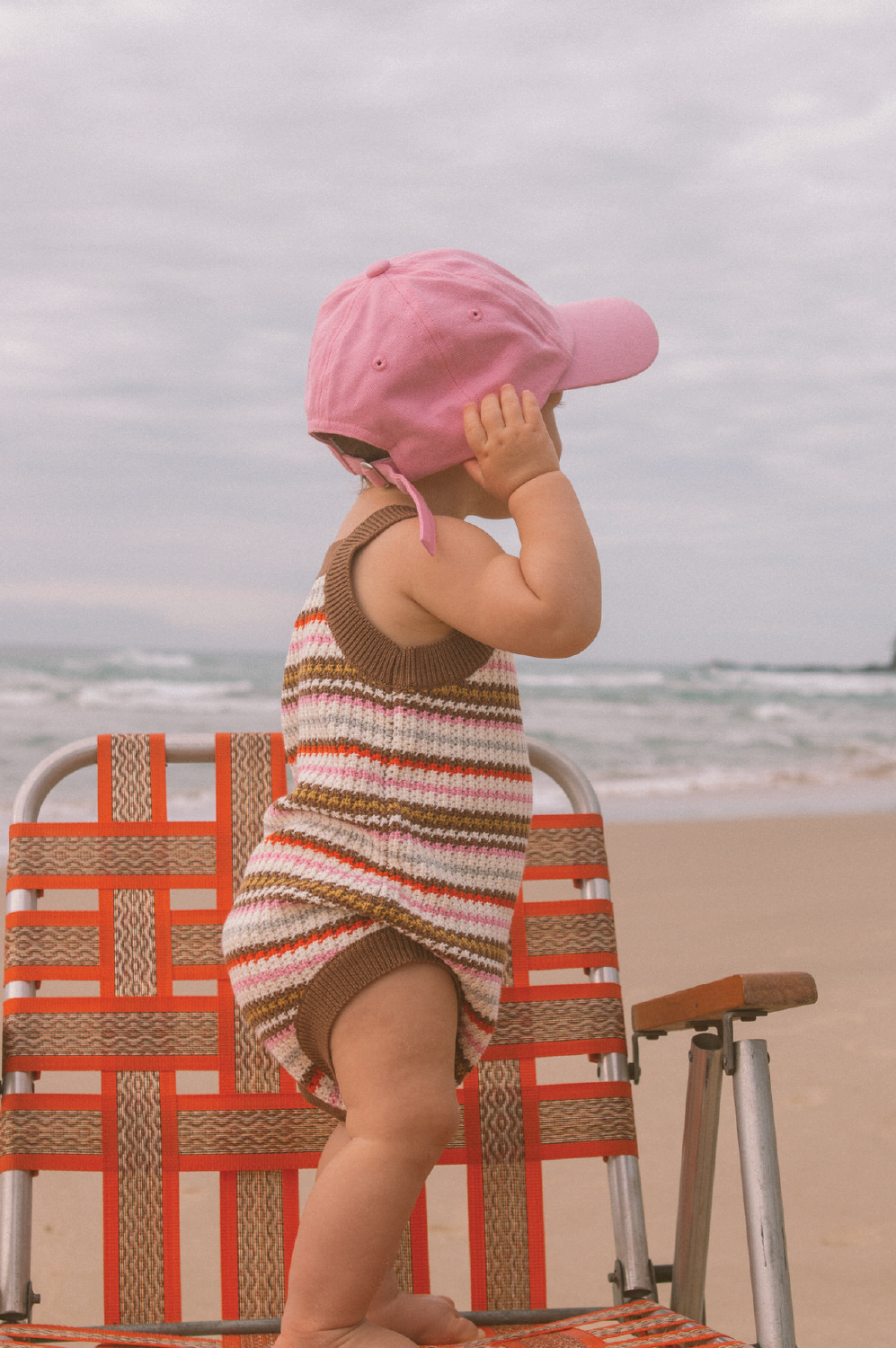 Organic Sunshine Stripe Knit Romper