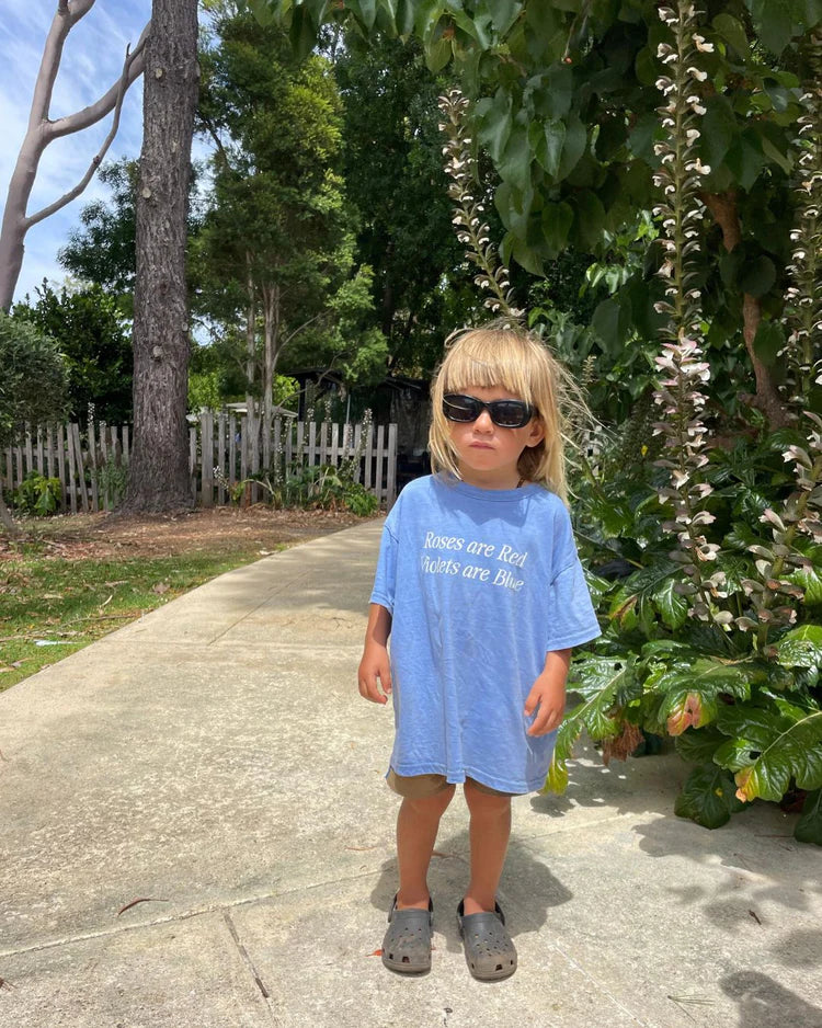 Roses Are Red Tee - Sky