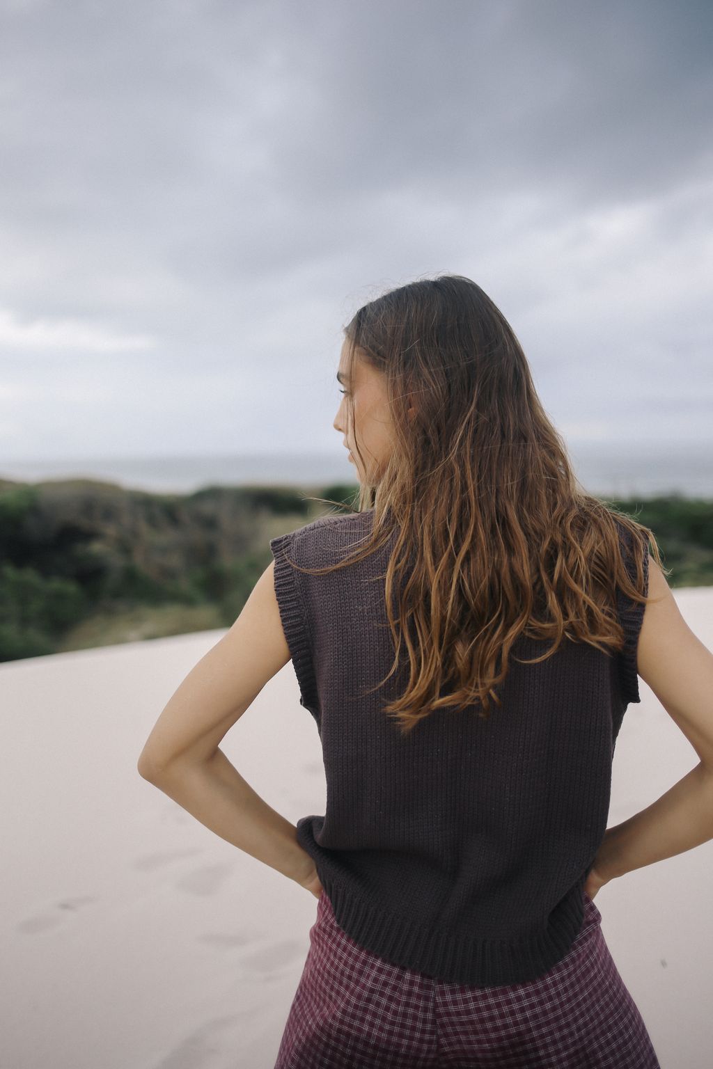 Cecilia Knit Vest - Chocolate