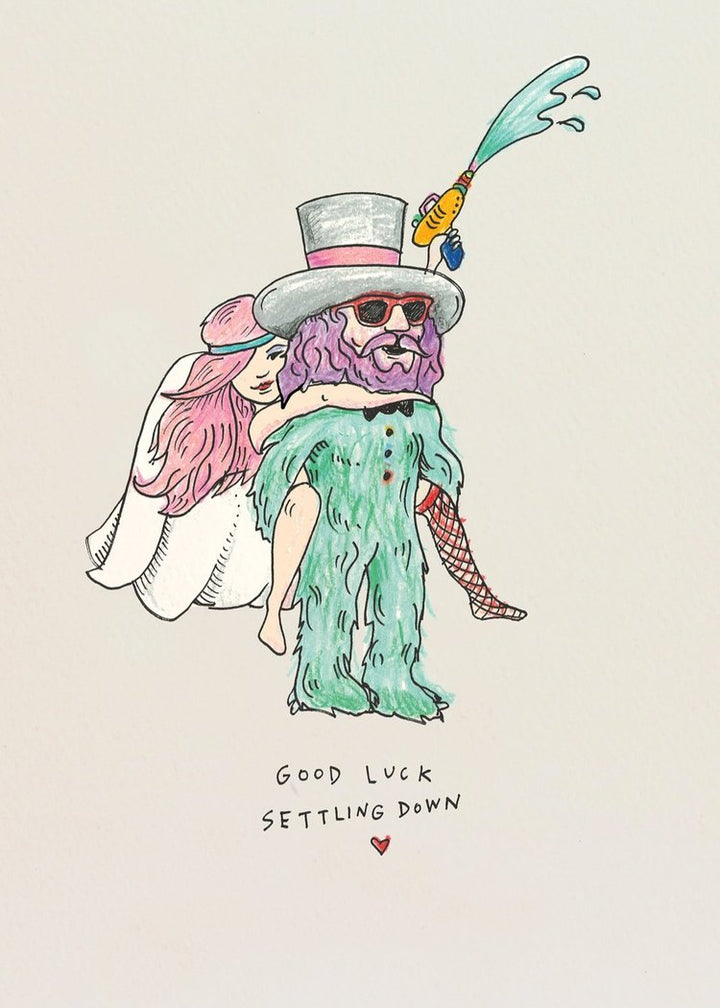 Settle Down Wedding Card