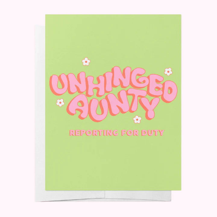 Unhinged Aunty - Baby Shower Card