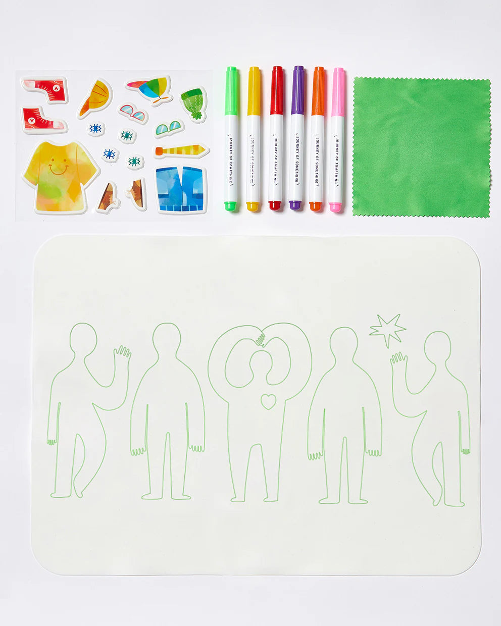 Wipeable Silicone Colouring Mat - Friends