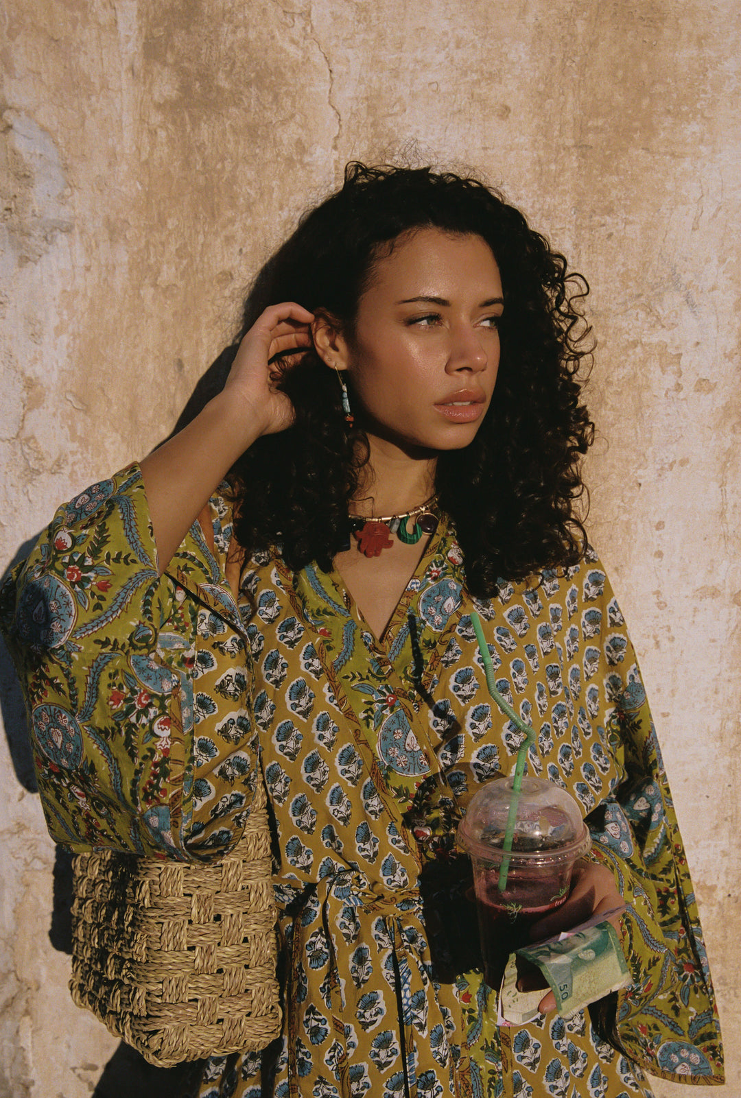 Zoya Block Print Souvenir Kimono