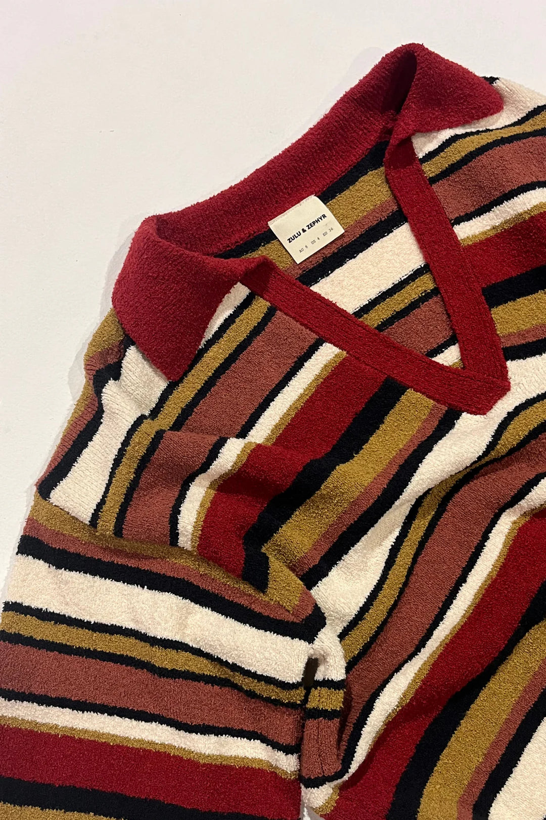Textured Knit Shirt - Earth Stripe