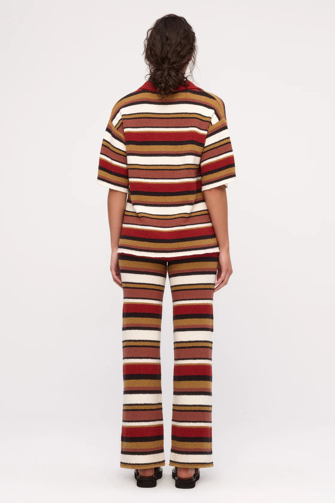 Textured Knit Shirt - Earth Stripe