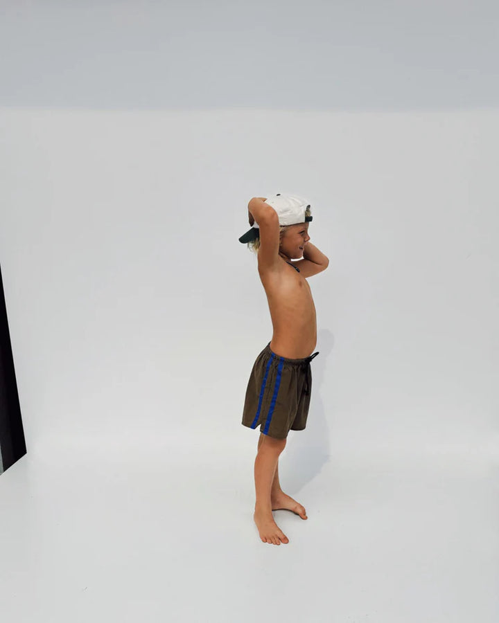 Twin Stripe Swim Short - River