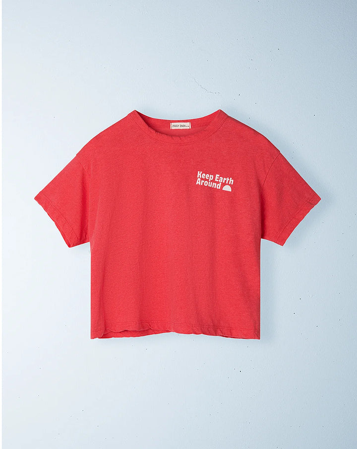 Keep Earth Around Tee - Chilli
