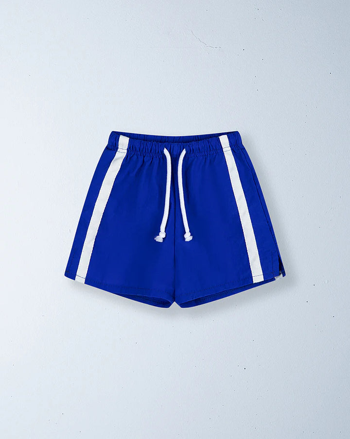 Twin Stripe Swim Short - Sapphire Blue
