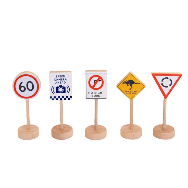 Wooden Toy - Loose Change Aussie Road Signs