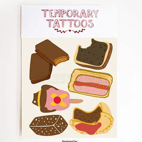 Australian Food Icons Temporary Tattoos