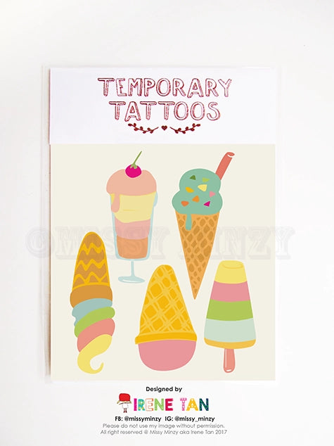 Iceream Temporary Tattoos