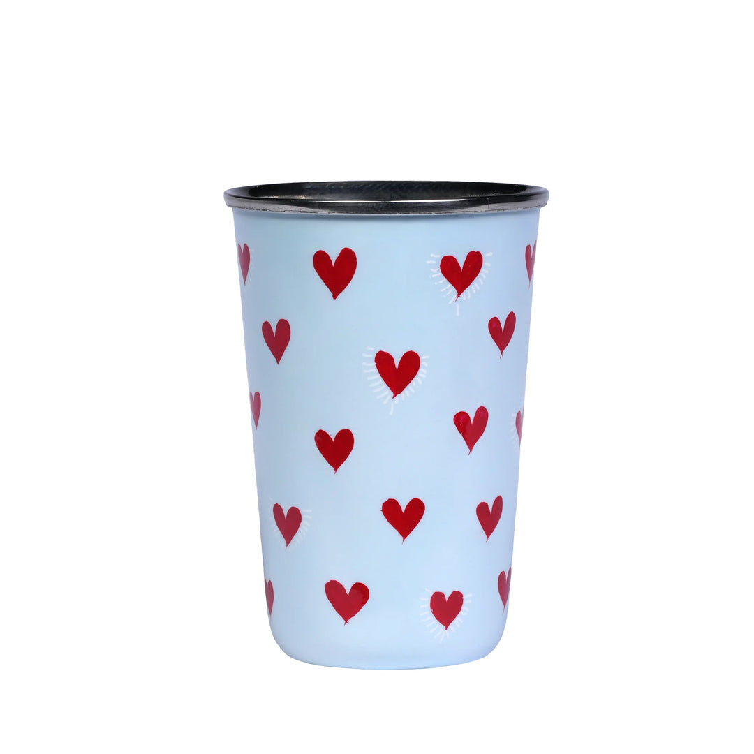 Large Tumbler Hearts - Baby Blue