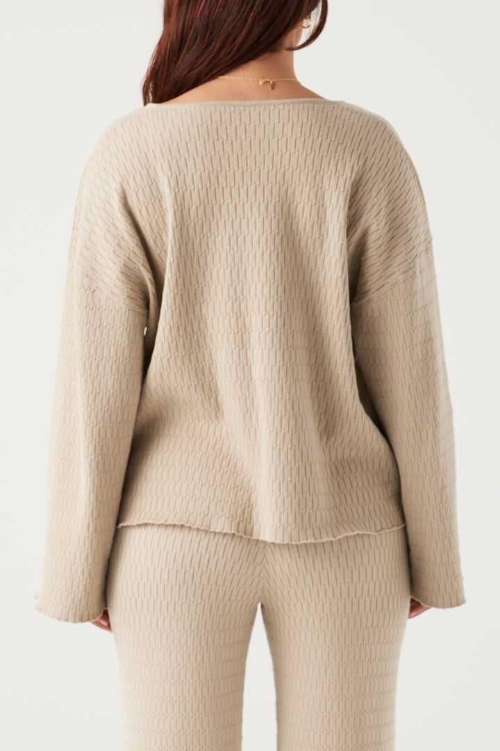 Jude Long Sleeve Top - Taupe