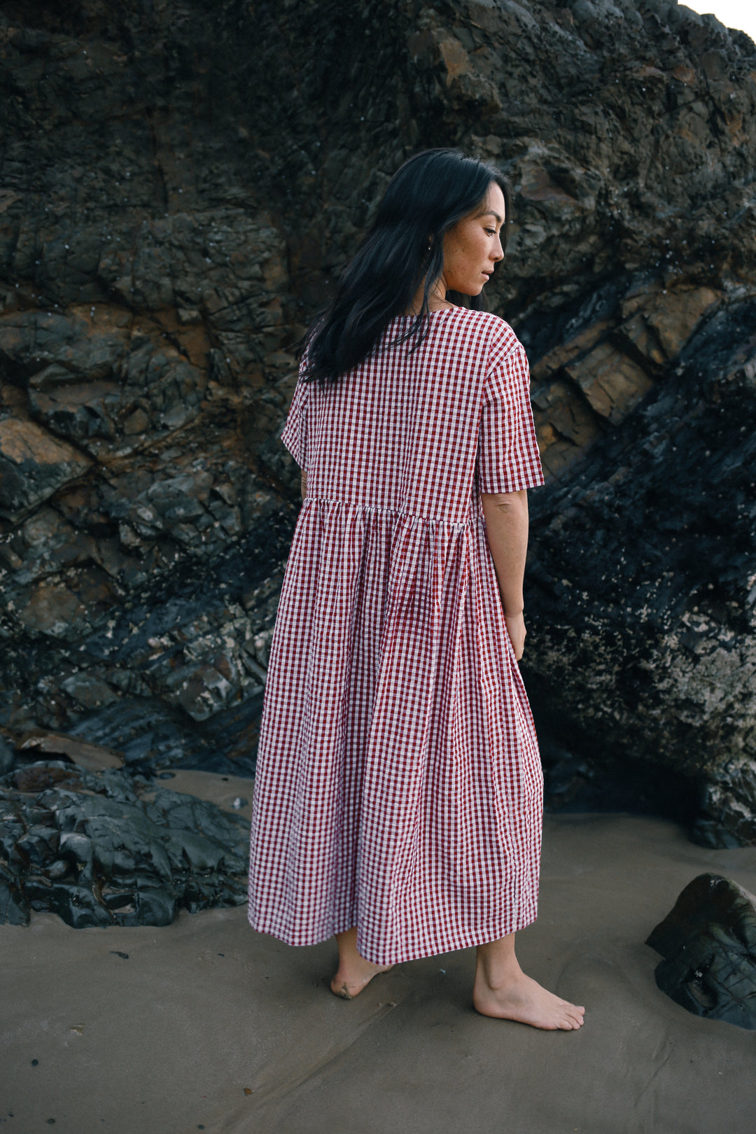 Darcey Midi Dress - Red Gingham PRE-ORDER