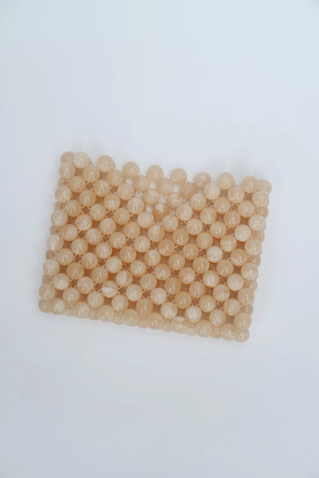 Beaded Card Holder - Beige