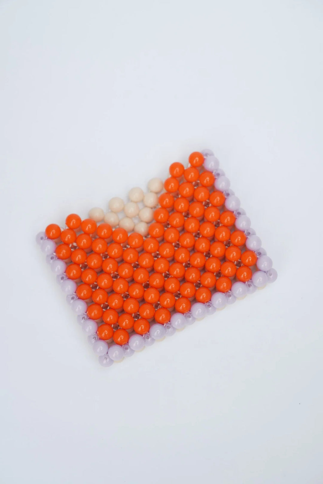 Beaded Card Holder - Two Tone Orange