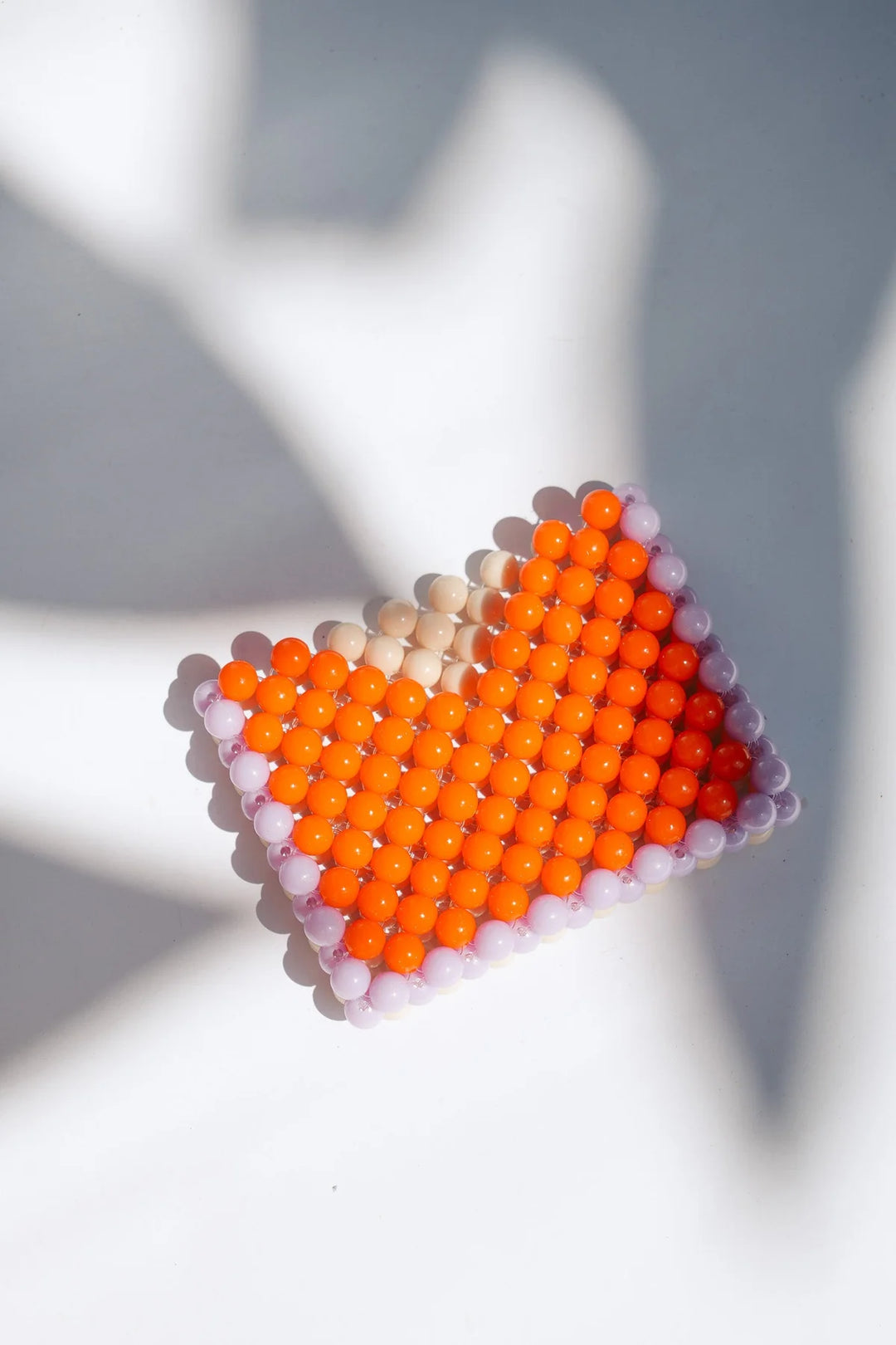 Beaded Card Holder - Two Tone Orange