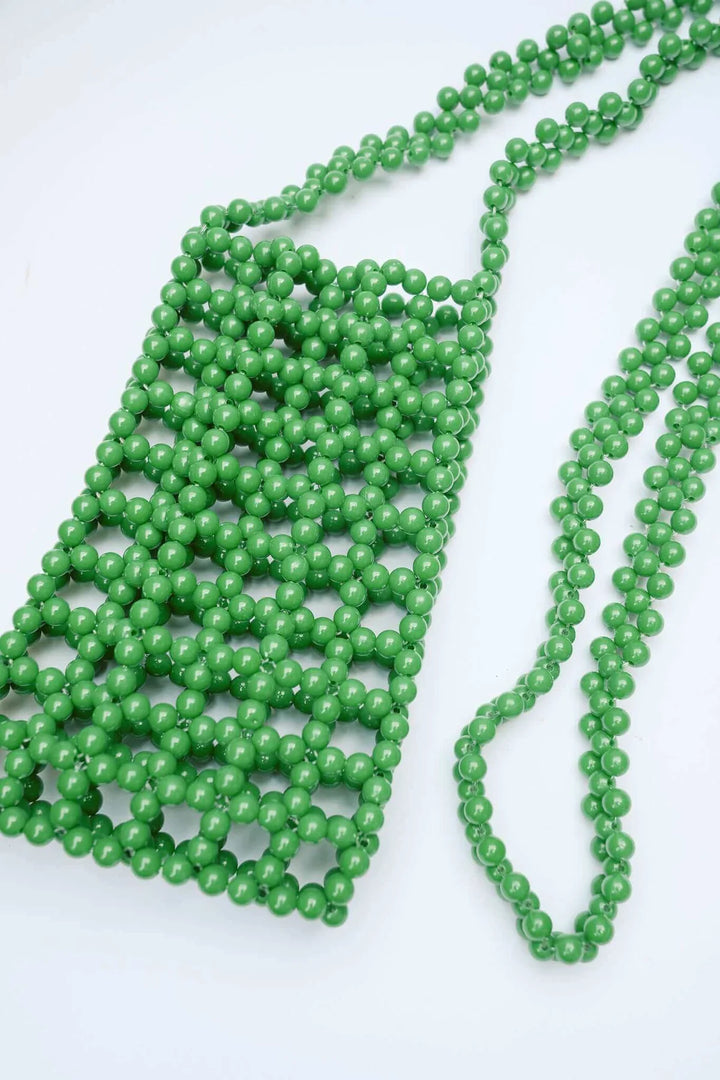 Beaded Phone Bag - Green