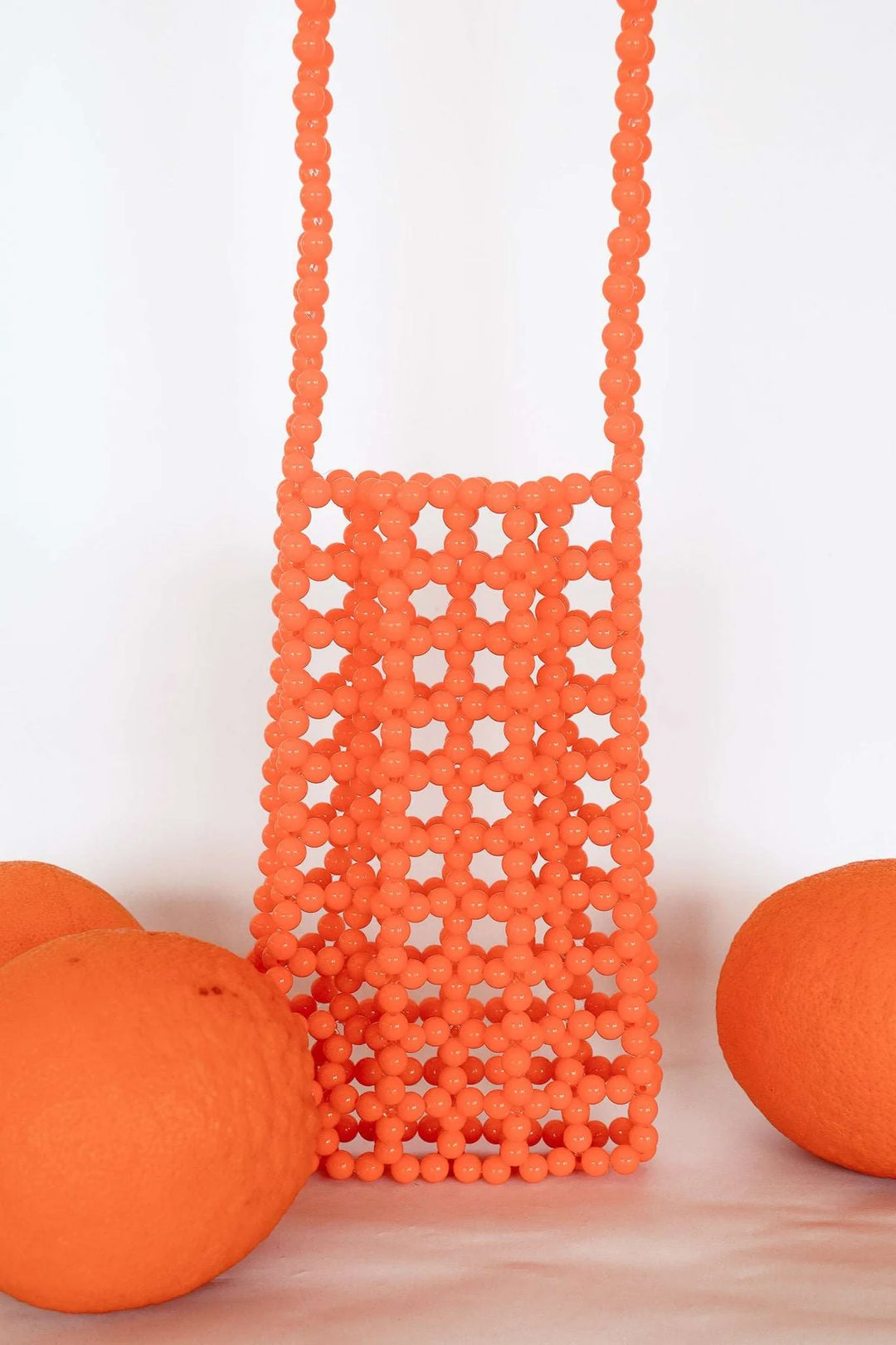 Beaded Phone Bag - Orange Soda Pop