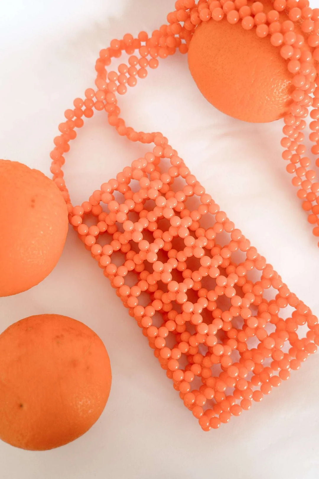 Beaded Phone Bag - Orange Soda Pop