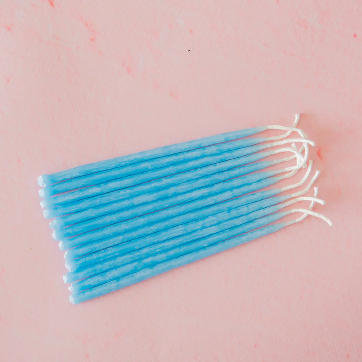 Bees Wax Party Candles - Sky Blue