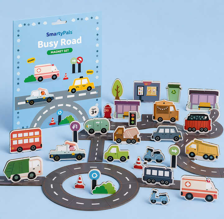 Smarty Pals Busy Road Magnet Set