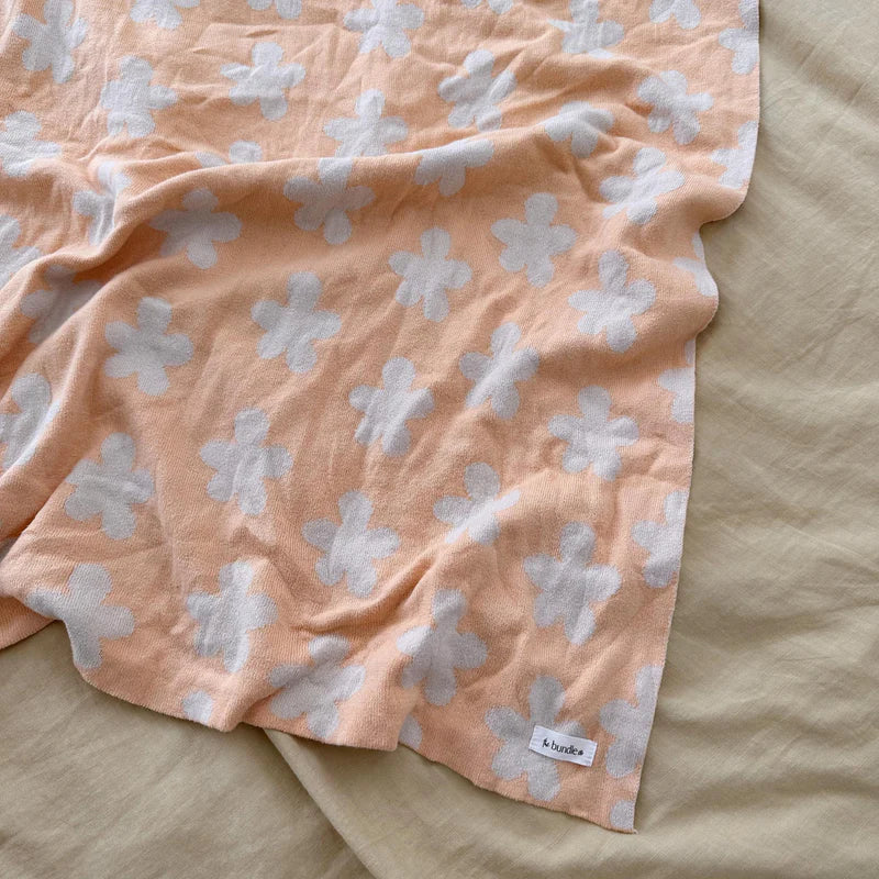 Apricot Blossom Blanket - 100% Cotton