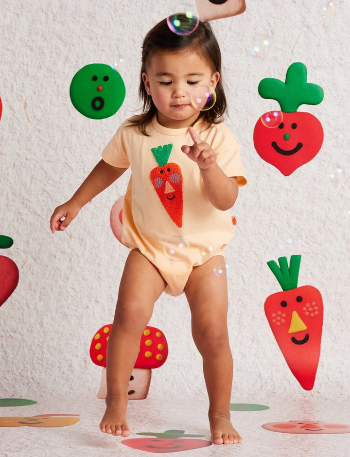 Pocket Patch Terry Short Sleeve Bodysuit