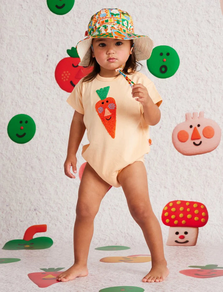 Pocket Patch Terry Short Sleeve Bodysuit