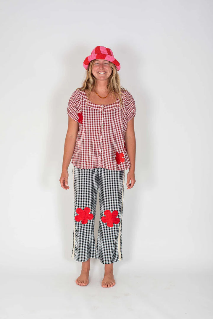 Crochet Hat - Pink/Red