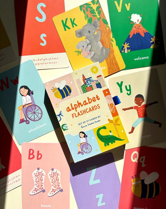 A-Z Illustrated Alphabet Flashcards