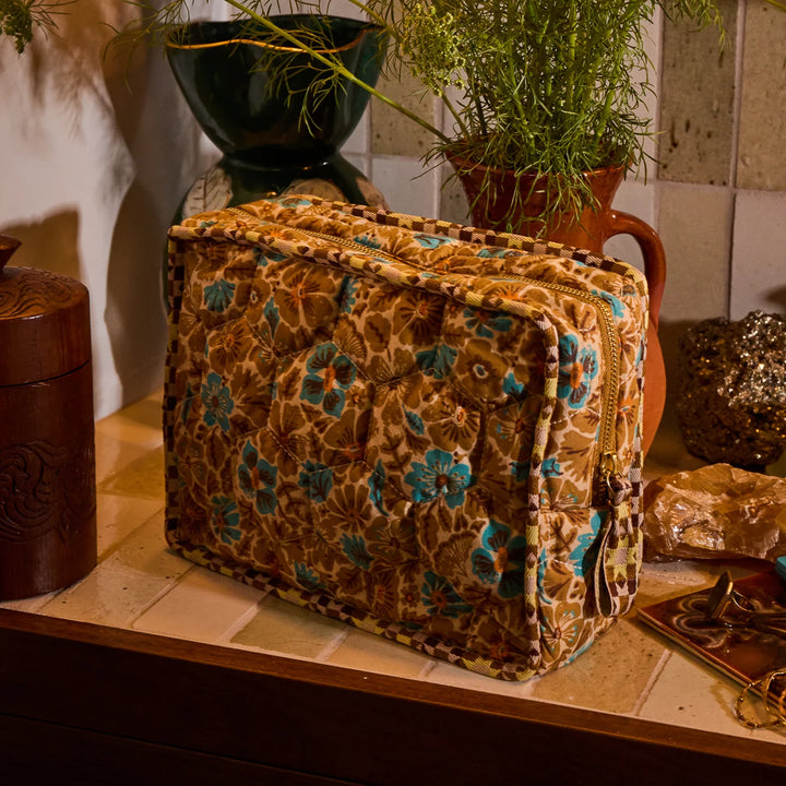 Magnolia Vanity Bag - Turquoise