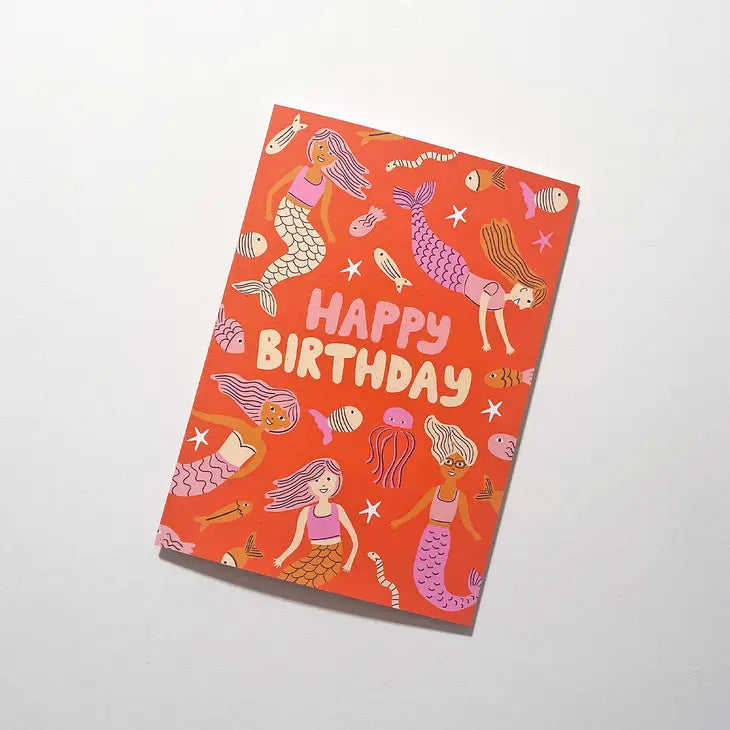 Happy Birthday Mermaids - Greeting Card