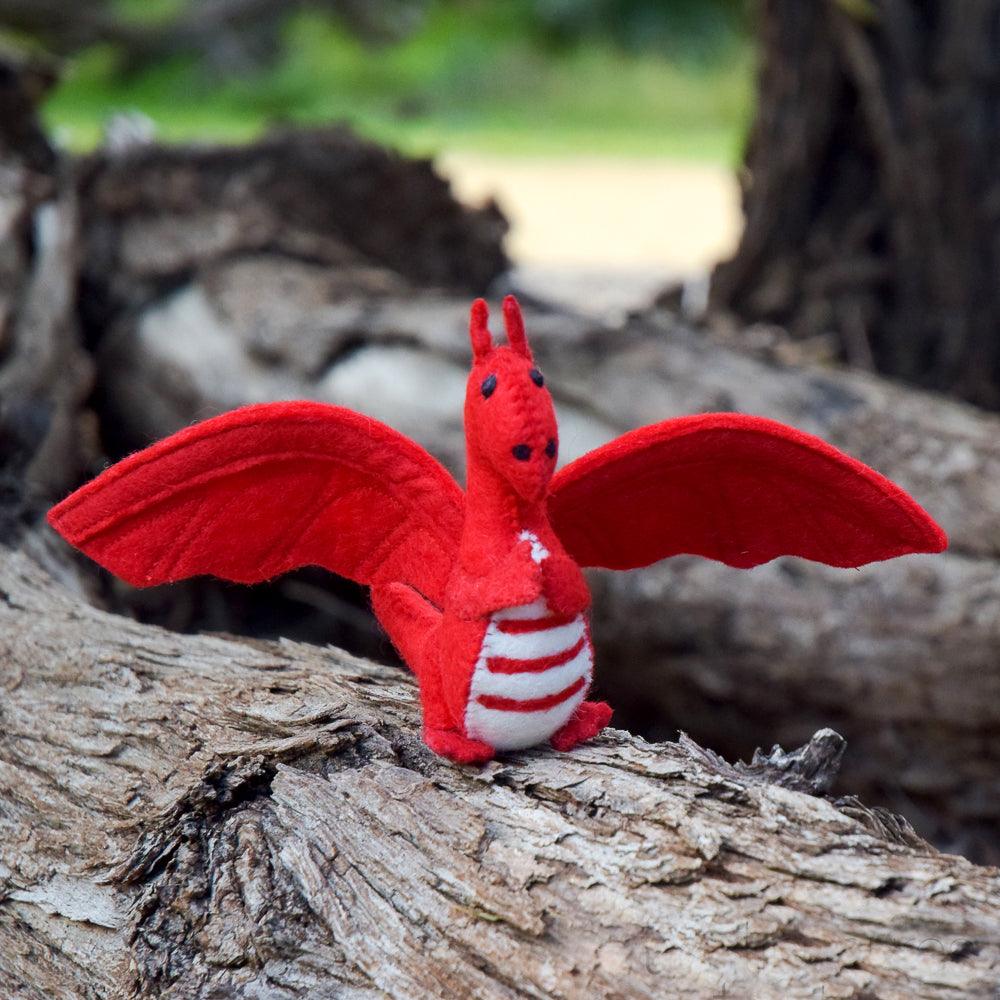 Felt Dragon Toy - Red